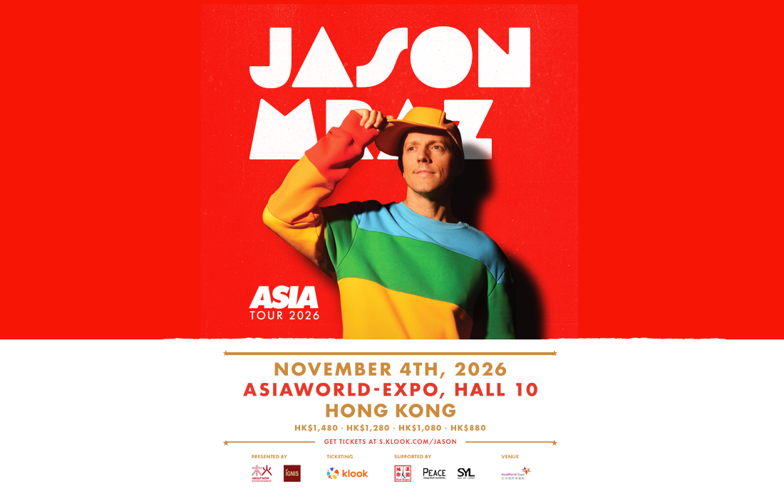 Jason Mraz: Asia Tour 2026 in HONG KONG