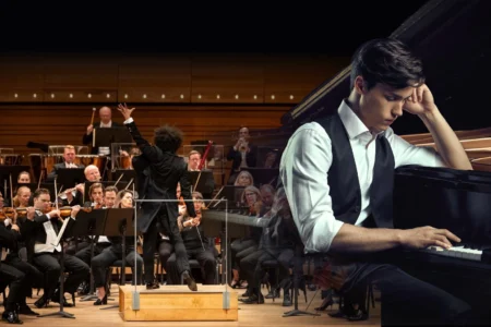 Jaeden Izik-Dzurko with the Orchestre symphonique de Montréal